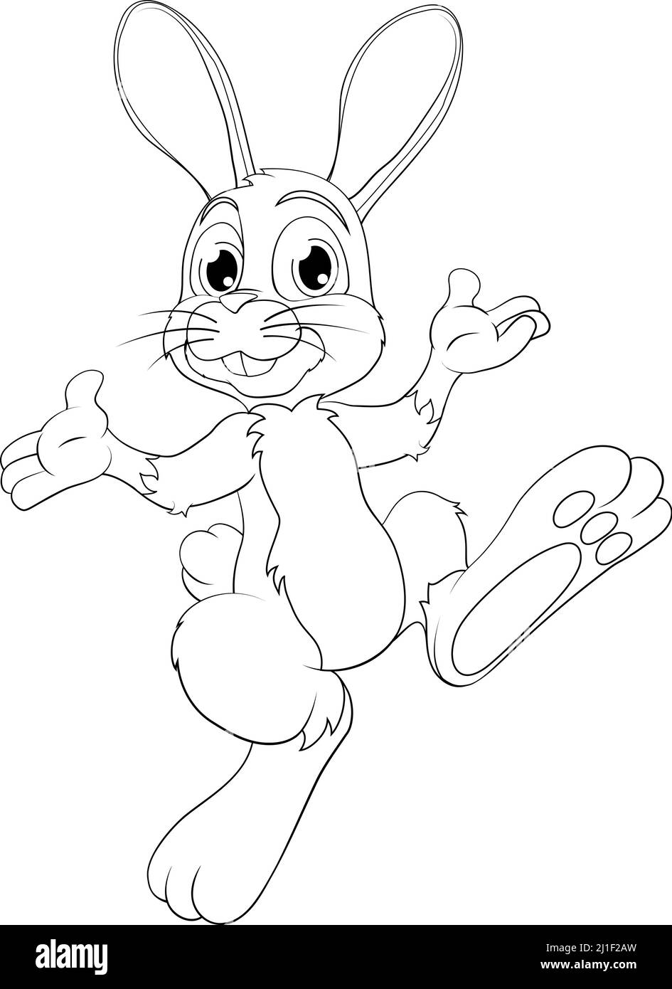 Easter Bunny Rabbit Cartoon Character Illustration Stock Vector