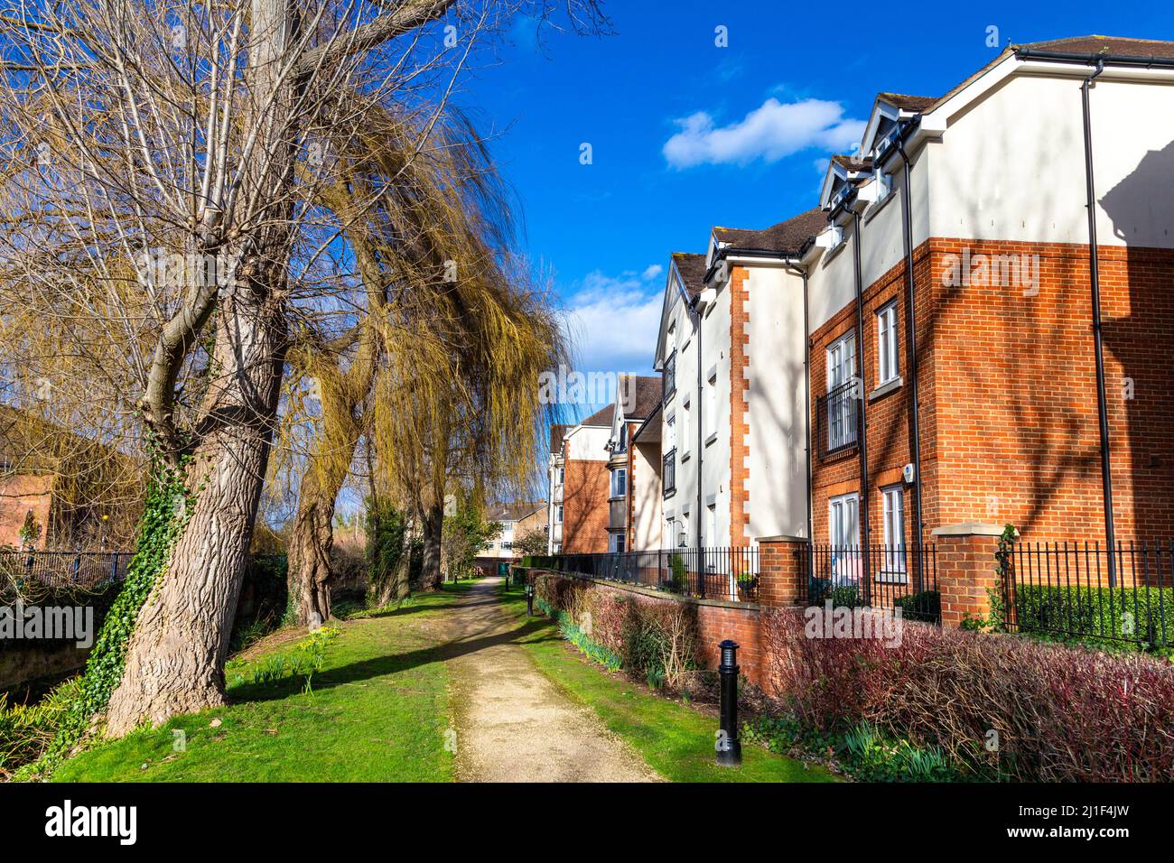 Residential estate around Whinbush Road in Hitchin, Hertfordshire, UK Stock Photo