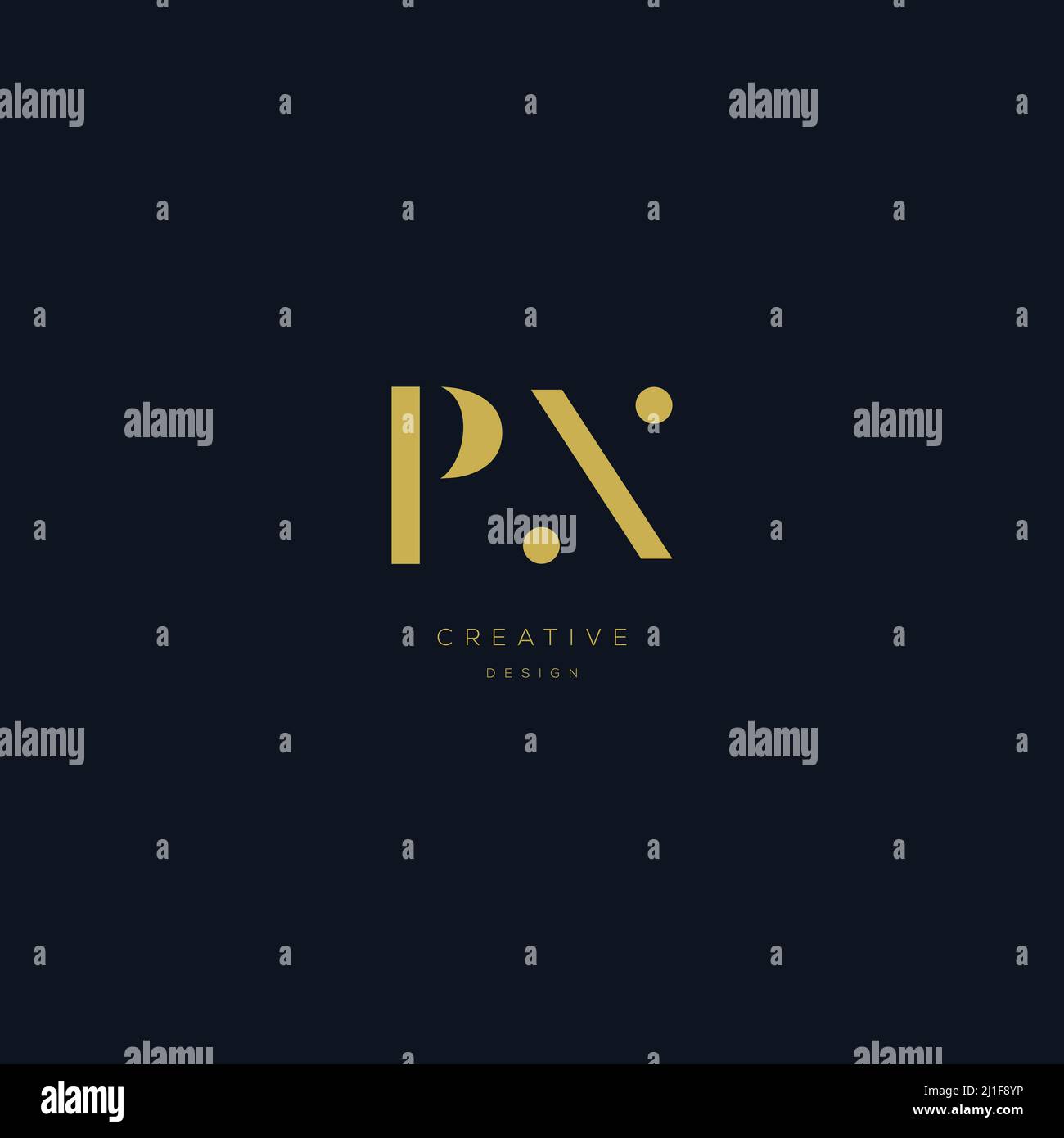 PX letters Initial icons monogram vector inspiration logo design Stock Vector