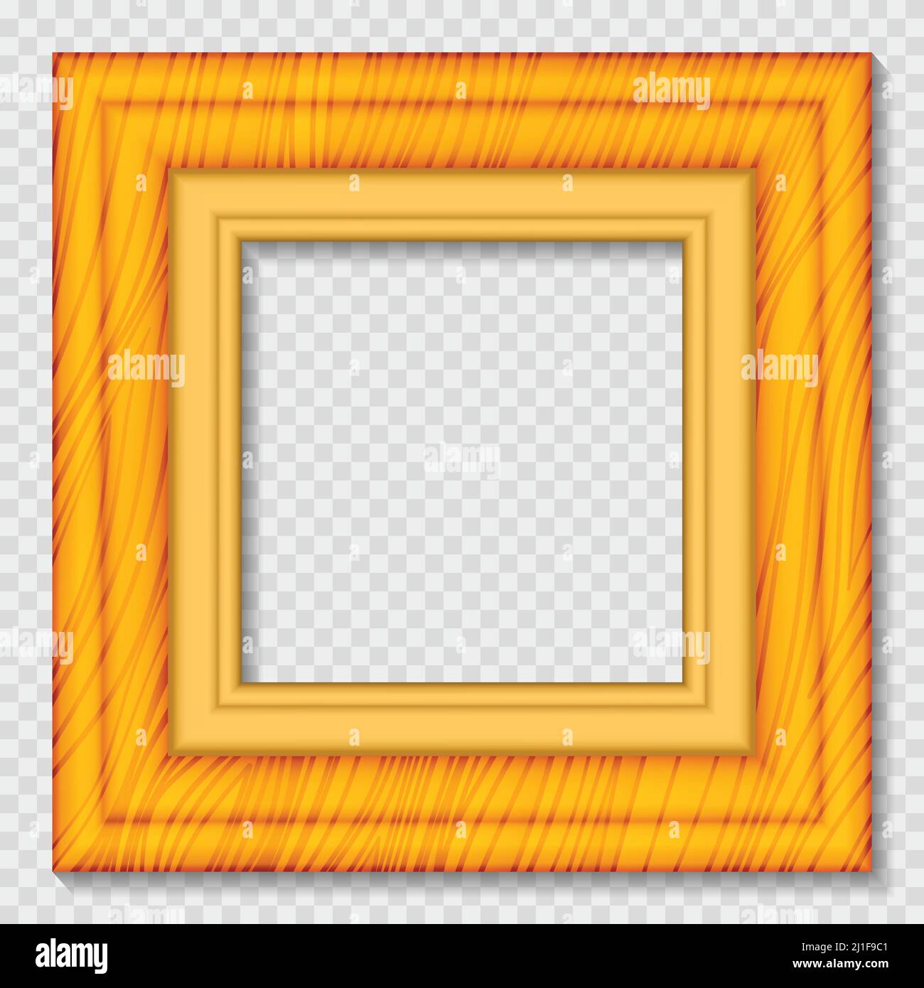 Squared golden vintage textured wooden frame for your design. Vintage