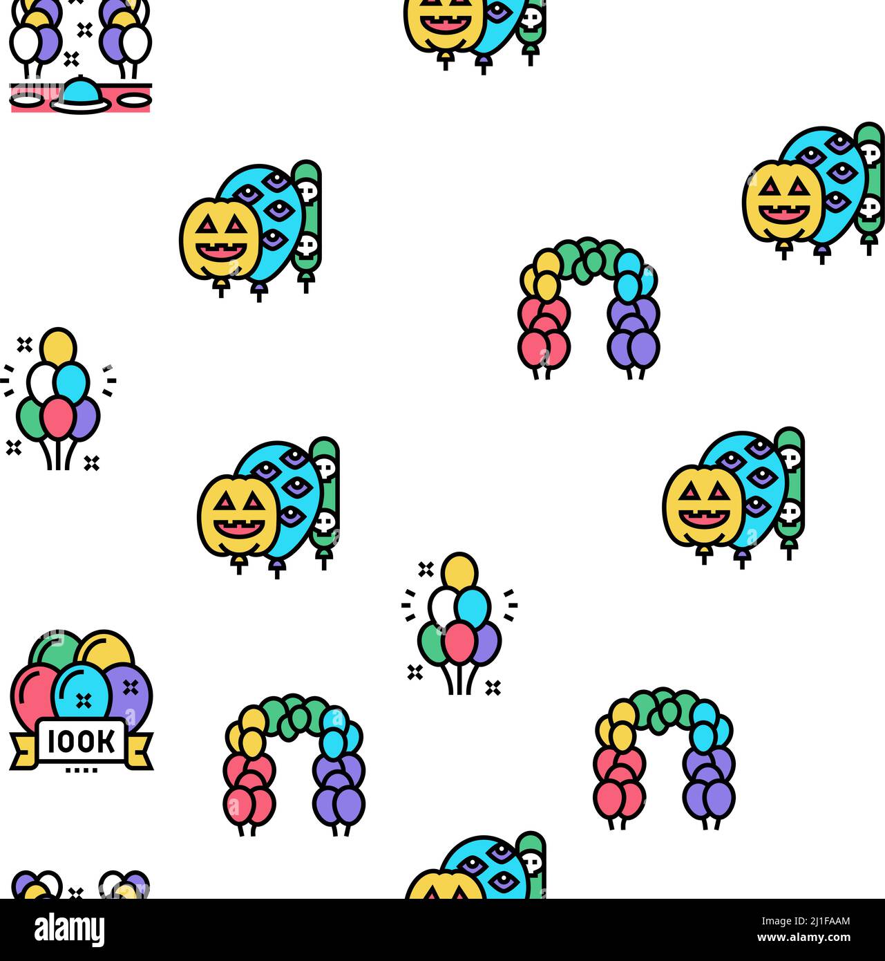 Balloon Decoration Vector Seamless Pattern Stock Vector Image & Art - Alamy