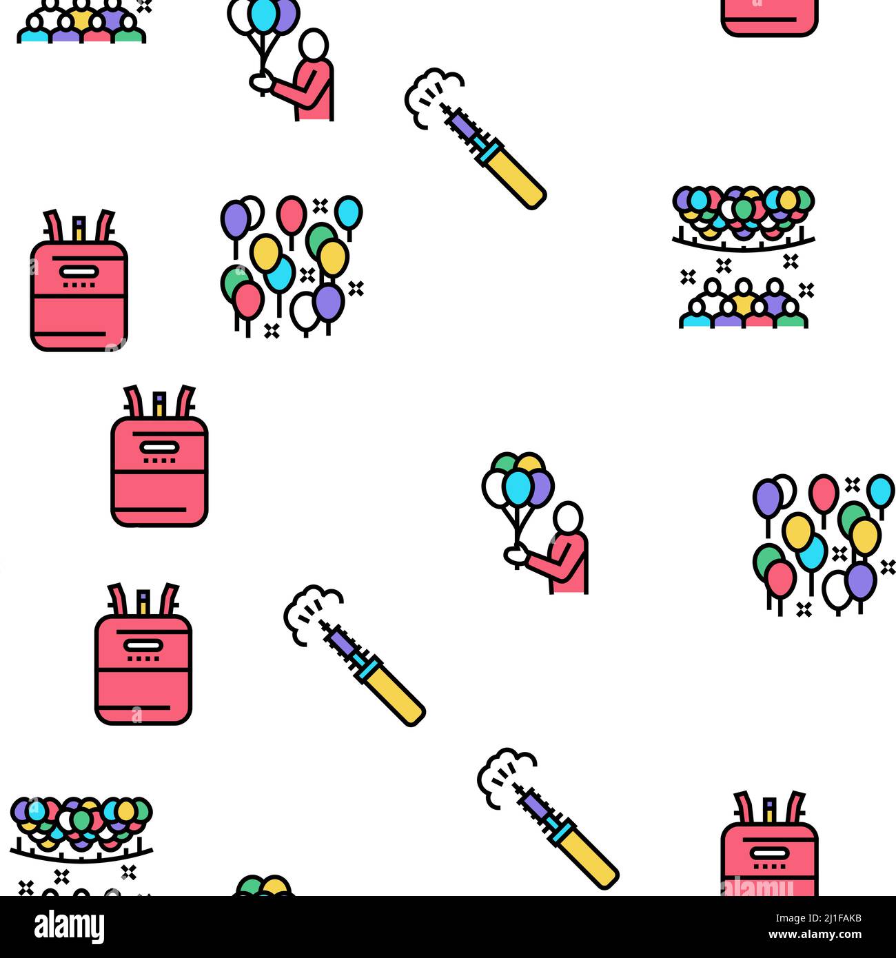 Balloon Decoration Vector Seamless Pattern Stock Vector Image & Art - Alamy