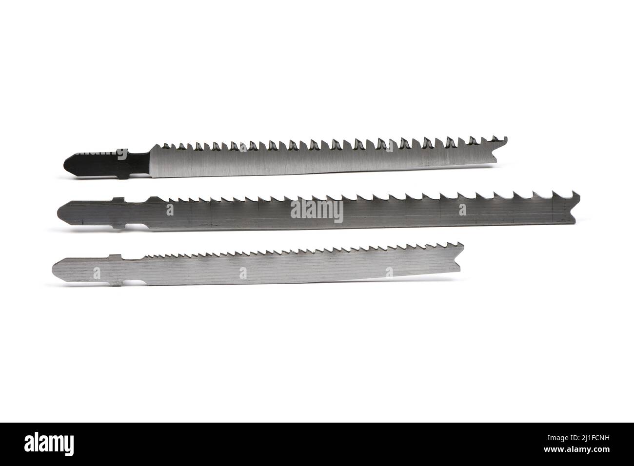 Jigsaw blades for wood isolated on white background. High resolution