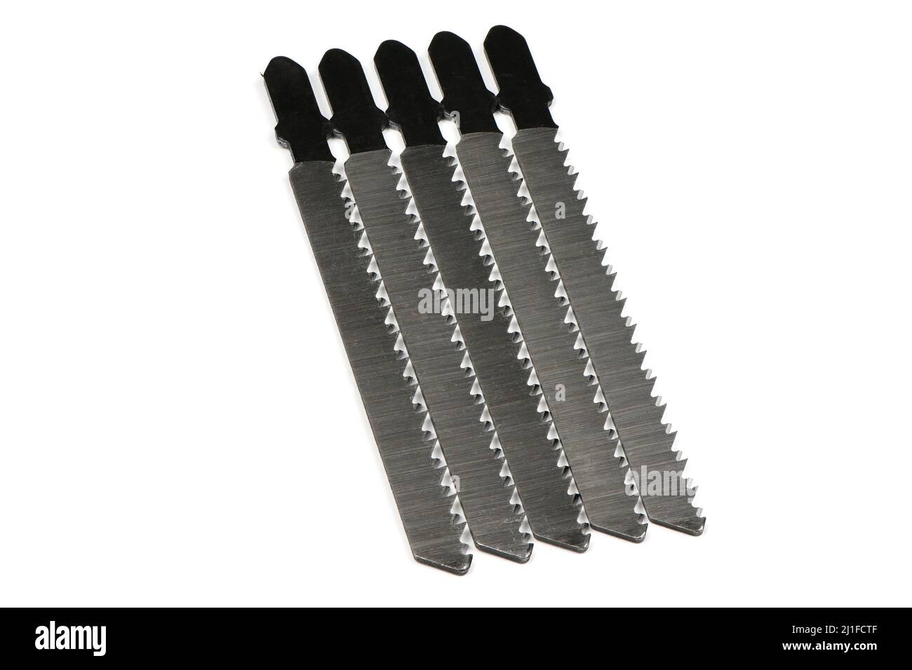 Jigsaw blades for wood isolated on white background. High resolution