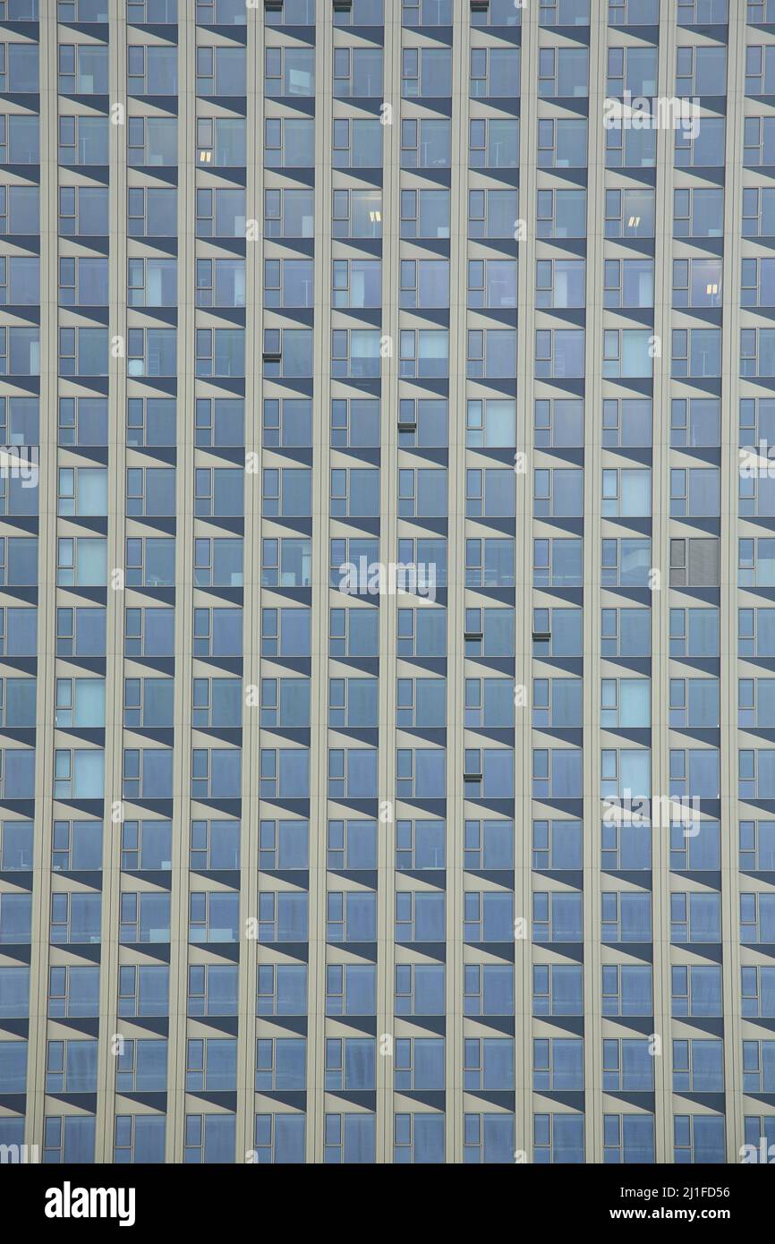 Glass wall from Tower 185 in Frankfurt, Hesse, Germany Stock Photo