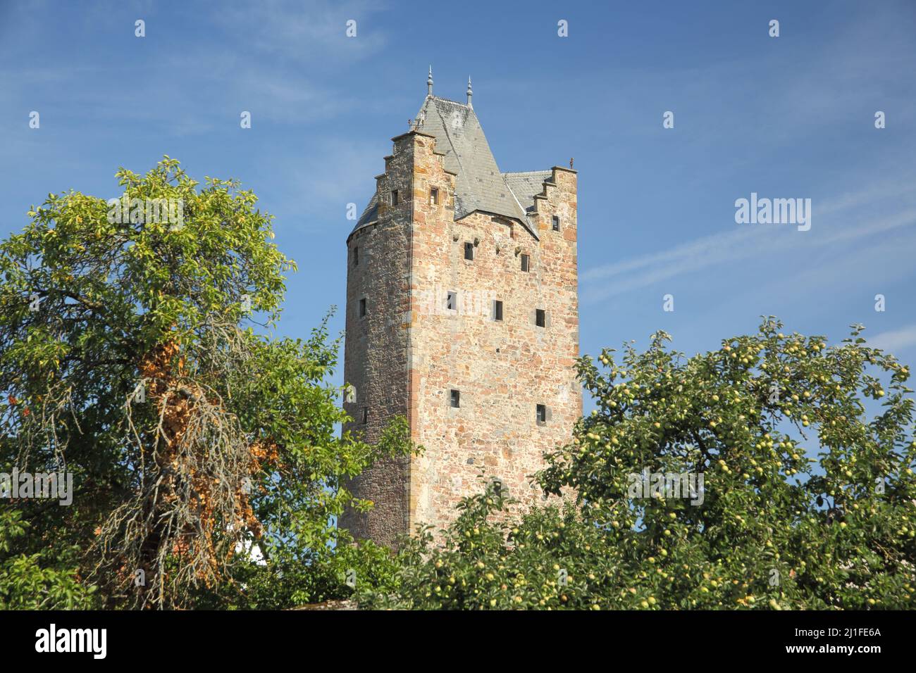 Grauer Turm in Fritzlar, Hesse, Germany Stock Photo