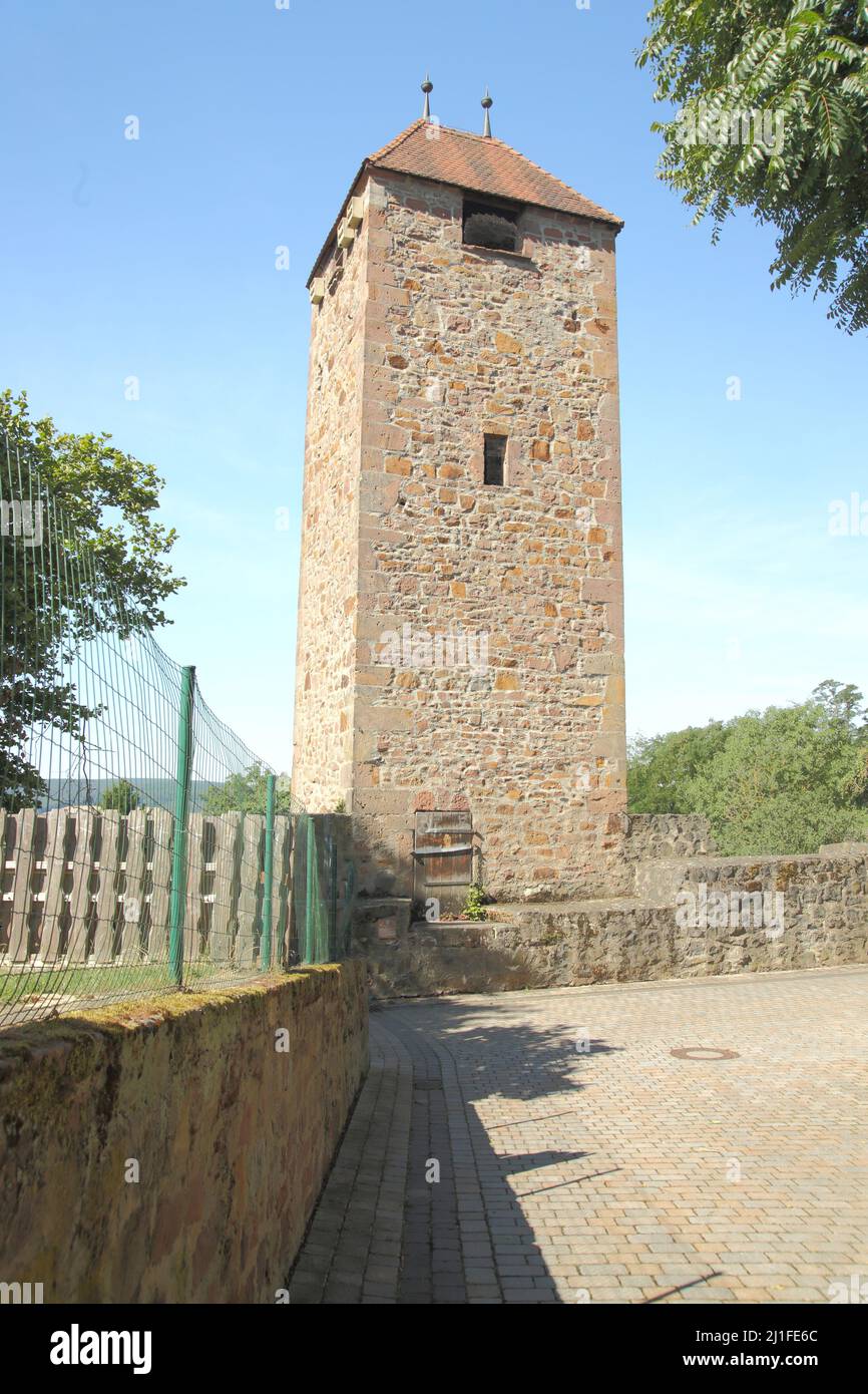 Historical Frauenturm in Fritzlar, Hesse, Germany Stock Photo