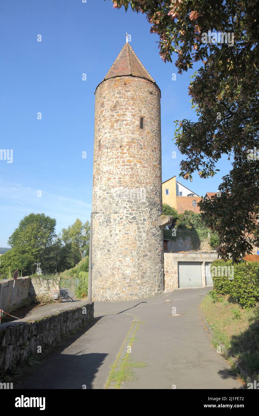 Historical Regilturm in Fritzlar, Hesse, Germany Stock Photo
