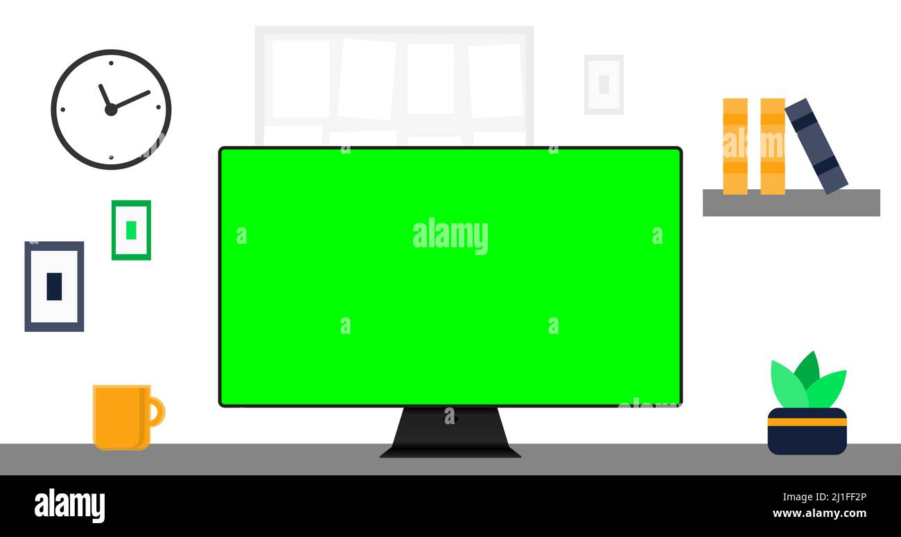 Modern interior of Workplace room , office or Office with