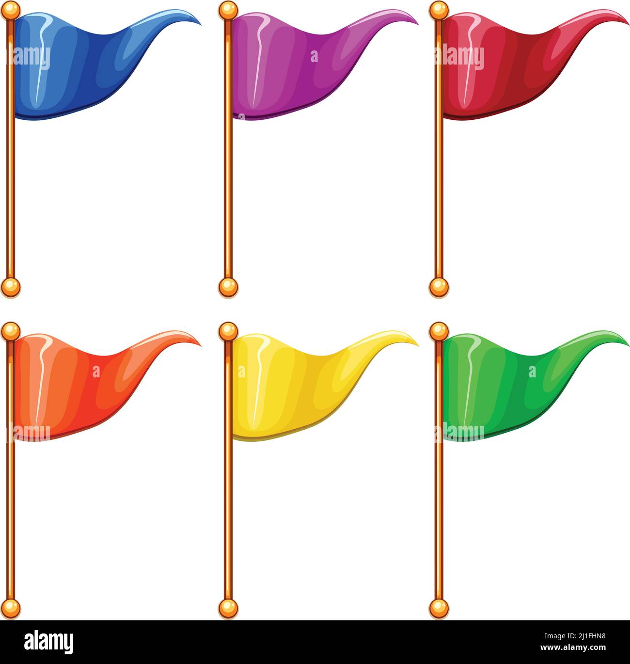 Colourful flags on a white background Stock Vector Image & Art - Alamy