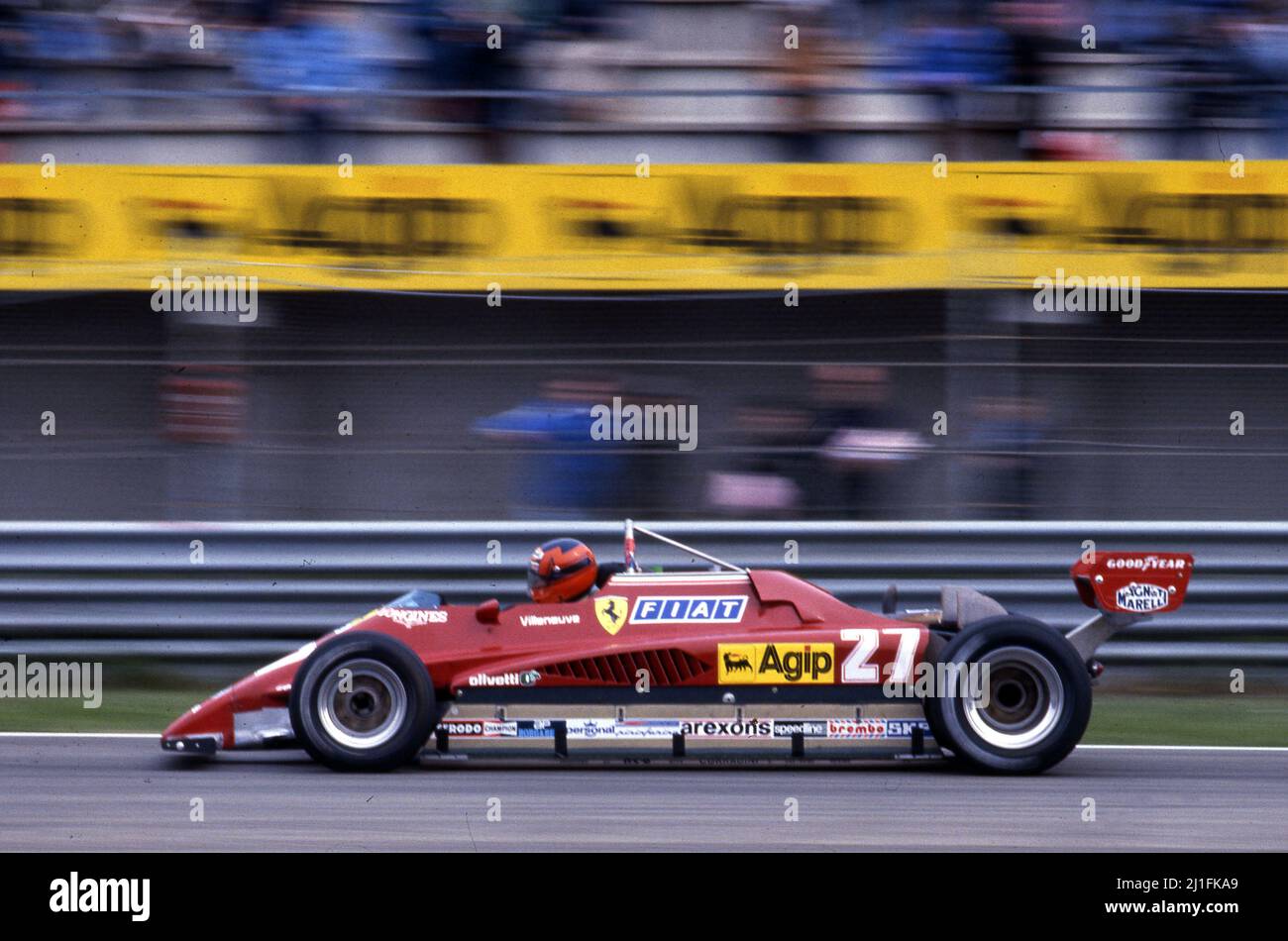 Gilles Villeneuve (CDN) Ferrari 126 C2 2nd position Stock Photo