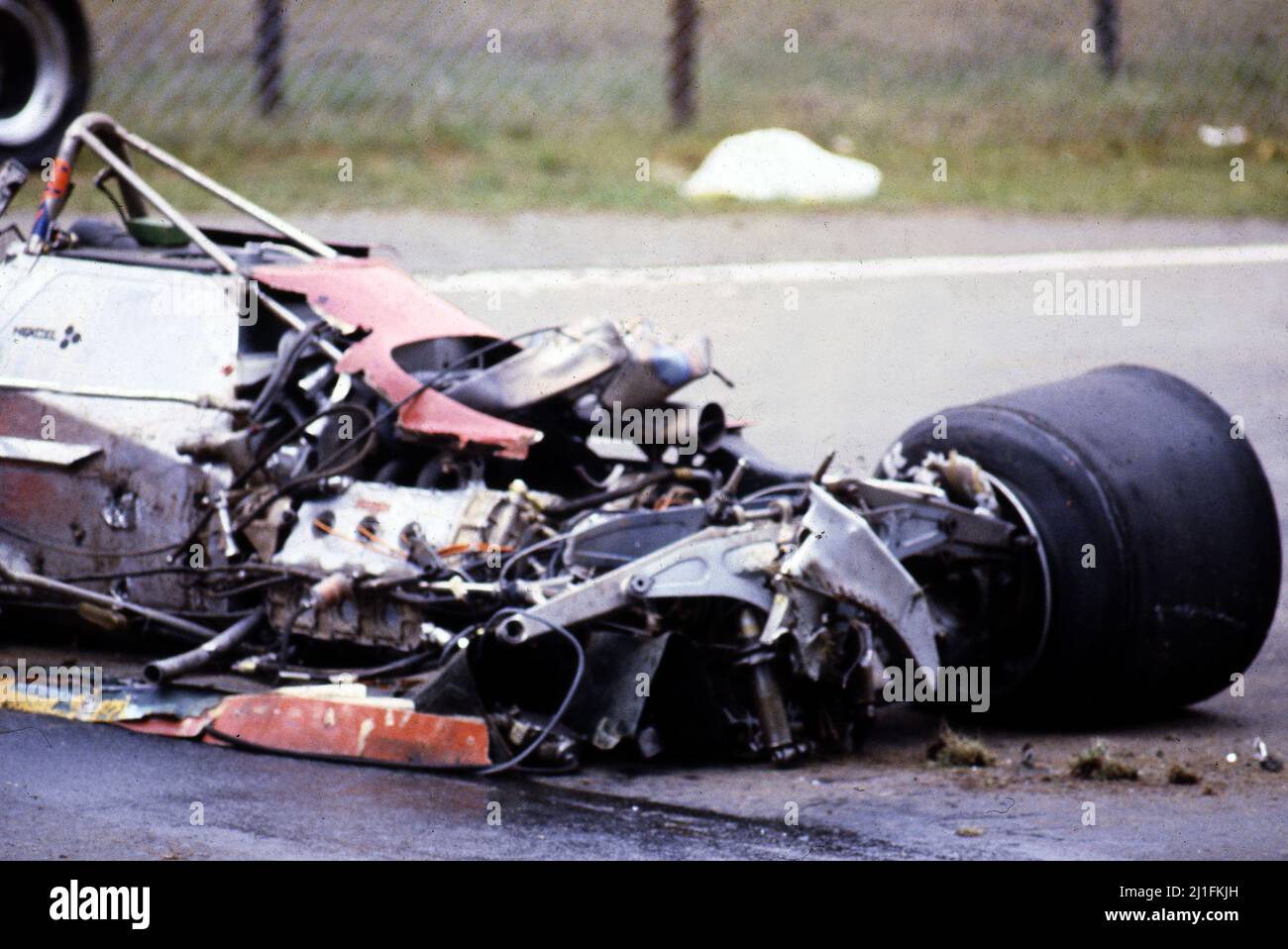 Gilles Villeneuve (CDN) Ferrari 126 C2 the car after the accident Stock  Photo - Alamy