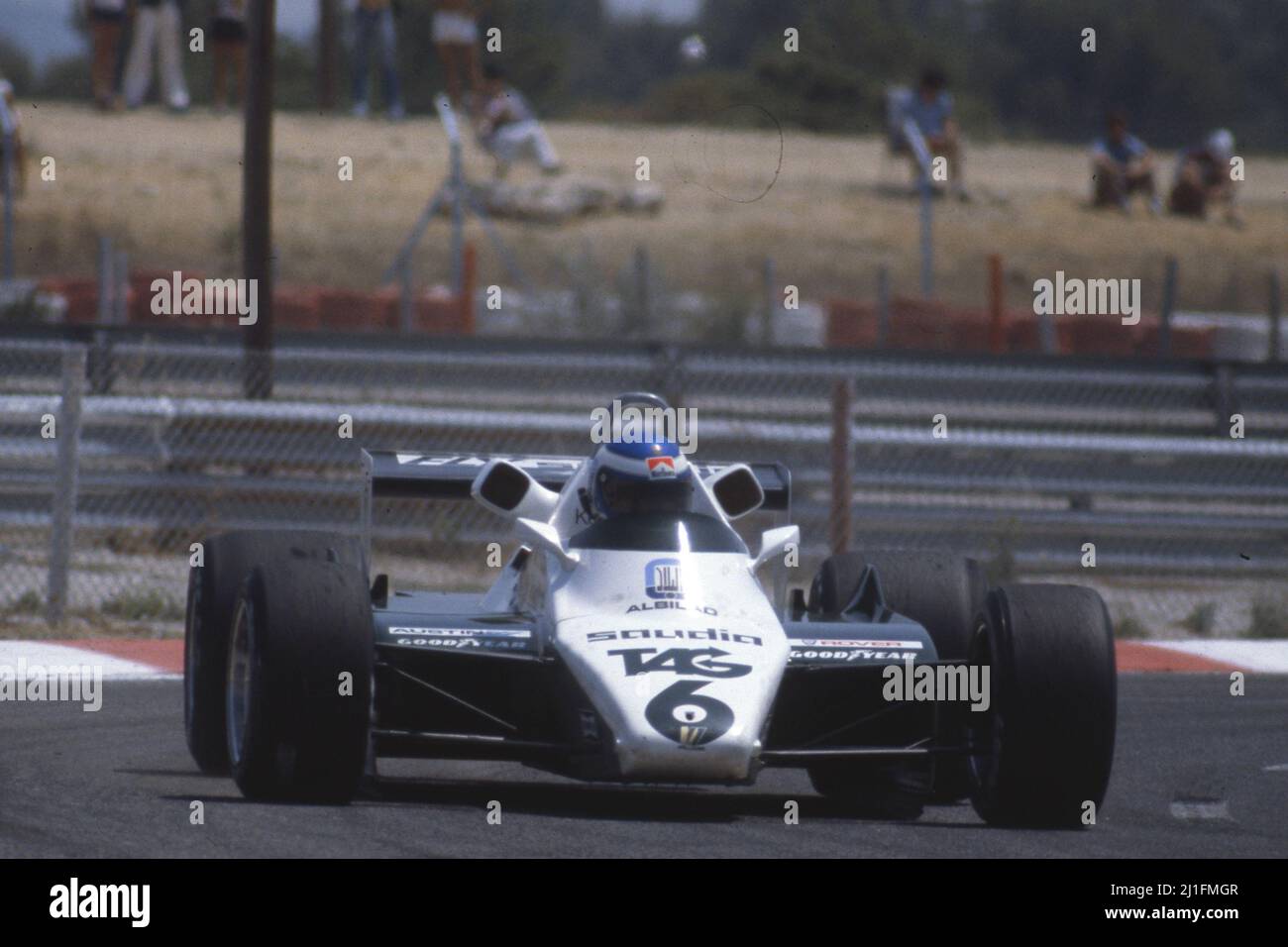 Keijo Erik Keke Rosberg (FIN) Williams FW 08 Ford Cosworth 2nd position  Stock Photo - Alamy, image size:1300x956