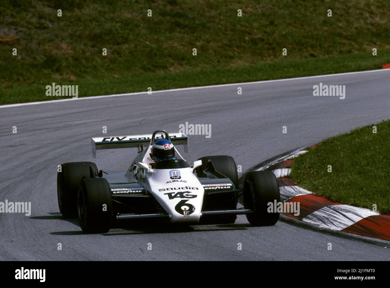 Keijo Erik Keke Rosberg (FIN) Williams FW 08 Ford Cosworth 2nd position  Stock Photo - Alamy, image size:1300x962