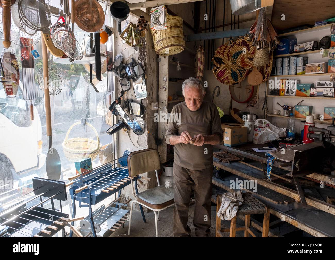 Traditional hardware store, Paphos, Republic of Cyprus Stock Photo Alamy