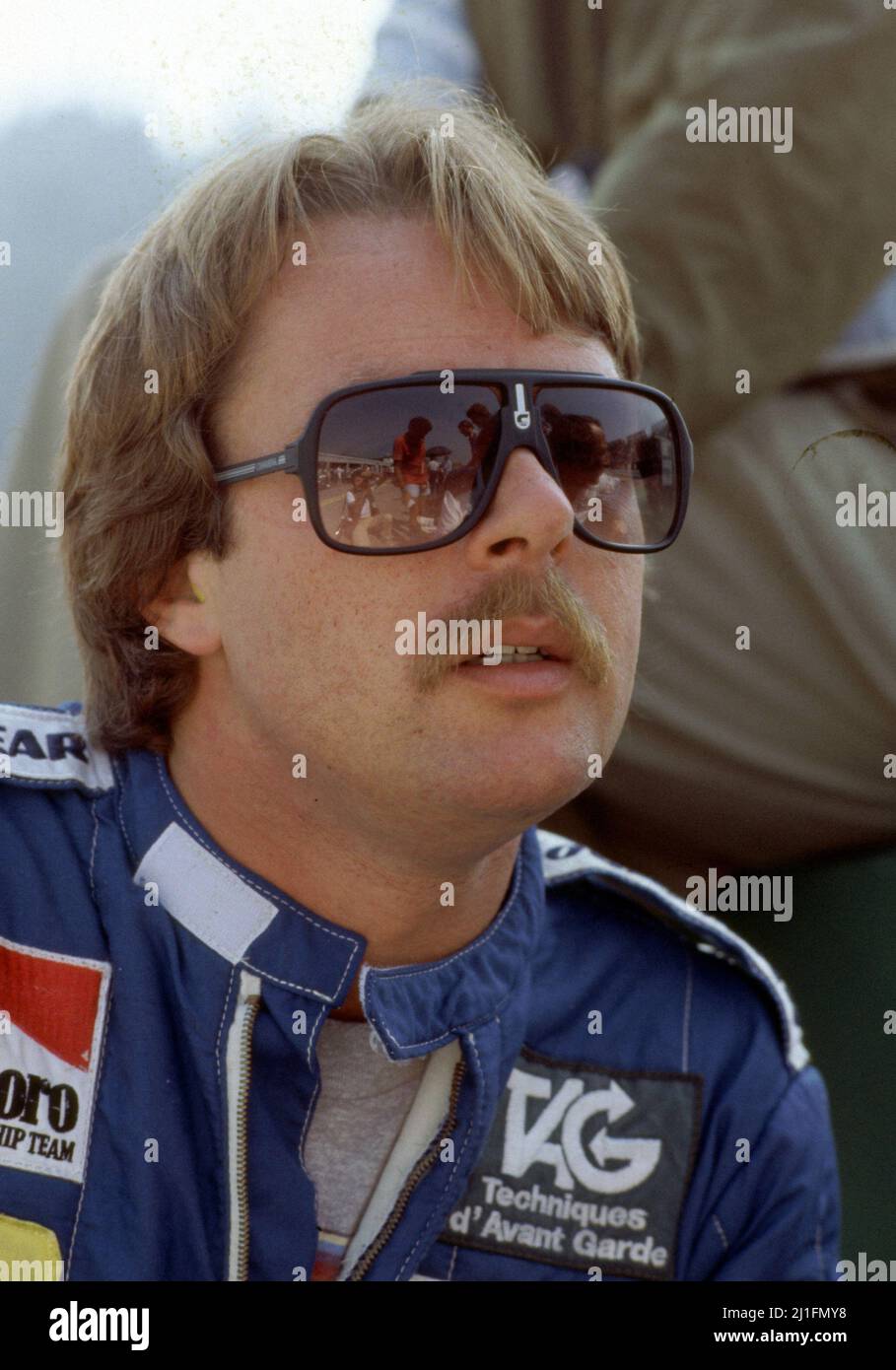 Keijo Erik Keke Rosberg (FIN) Williams FW 08 Ford Cosworth 2nd position  Stock Photo - Alamy, image size:909x1390