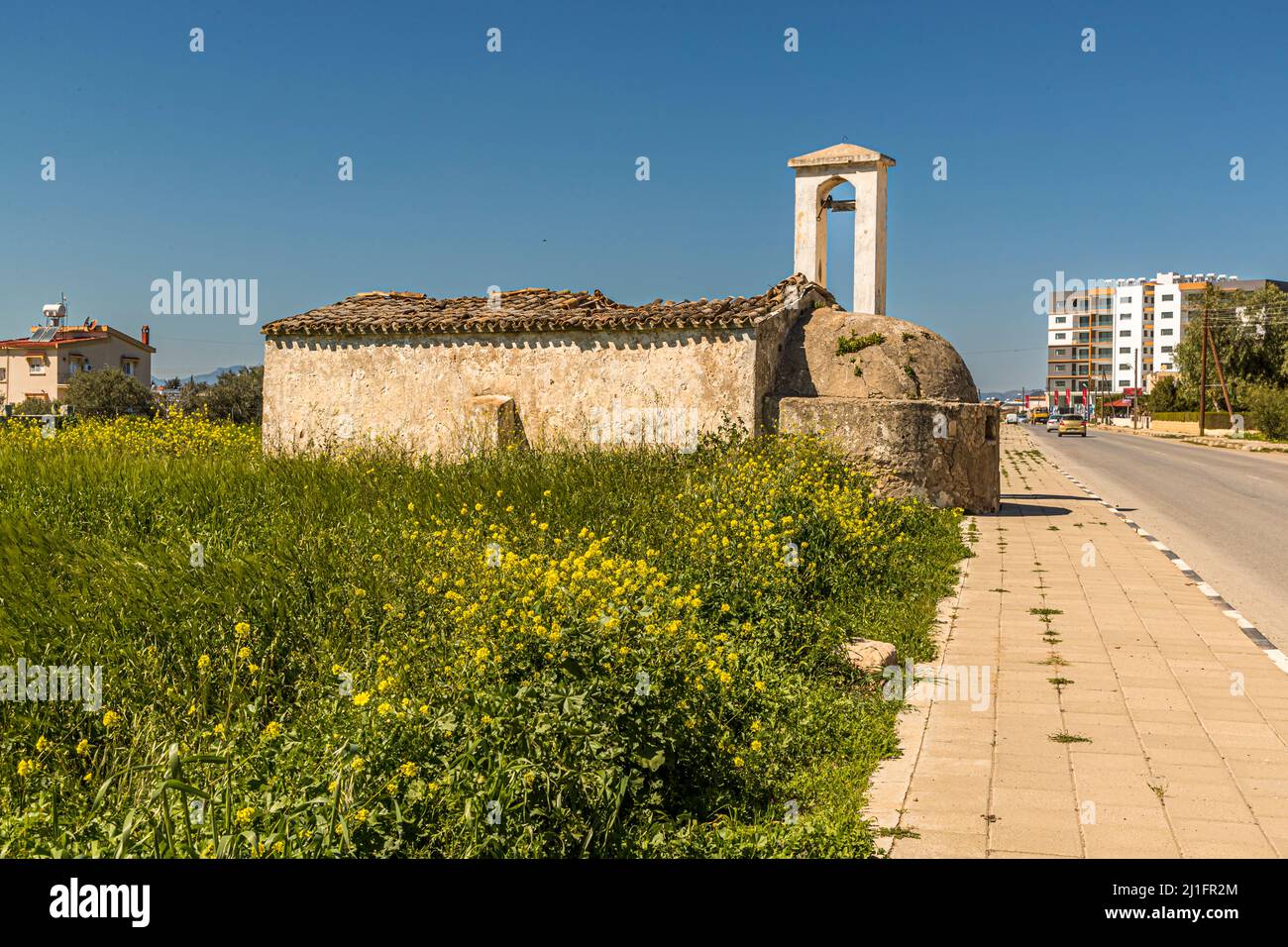 Abandoned Greek Orthodox Church in Yeni Boğaziçi, Turkish Republic of Northern Cyprus (TRNC) Stock Photo