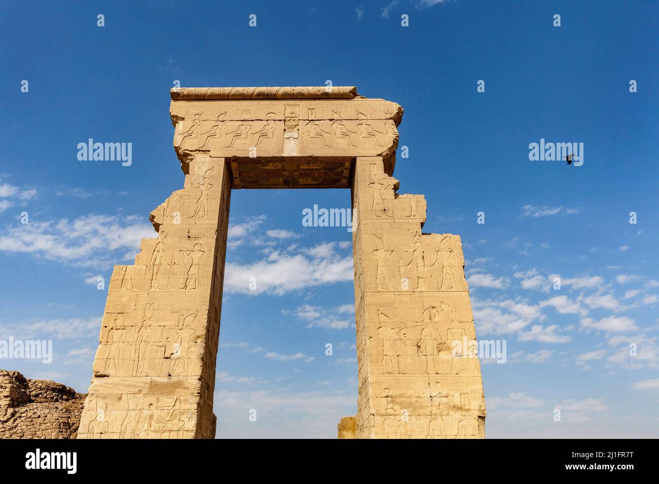Gate of Domitian and Trajan, entrance arch to Dendera Stock Photo