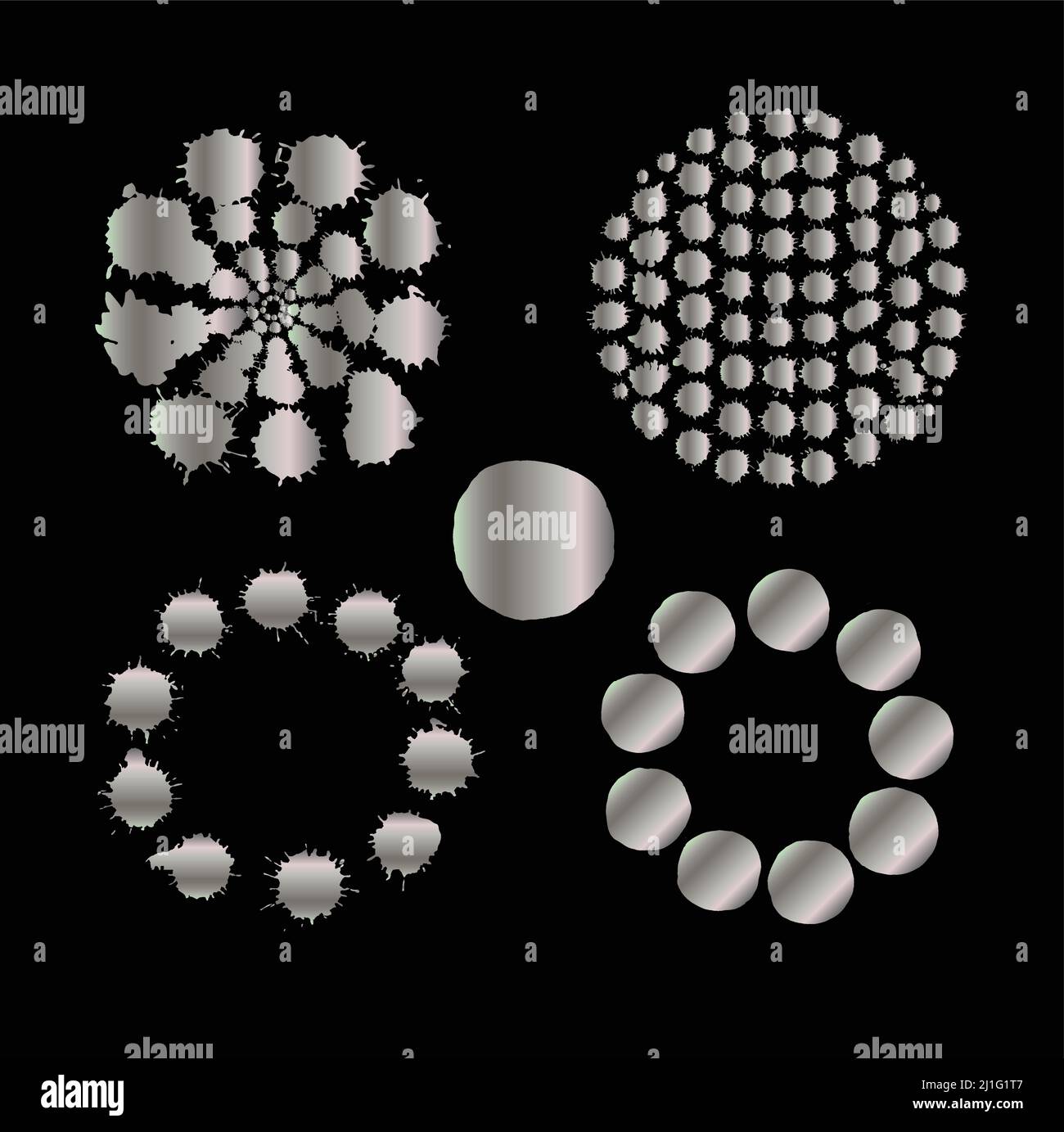 Splving Patterns. Image Pattern with painted splash texture. Vector silver illustration Stock ...
