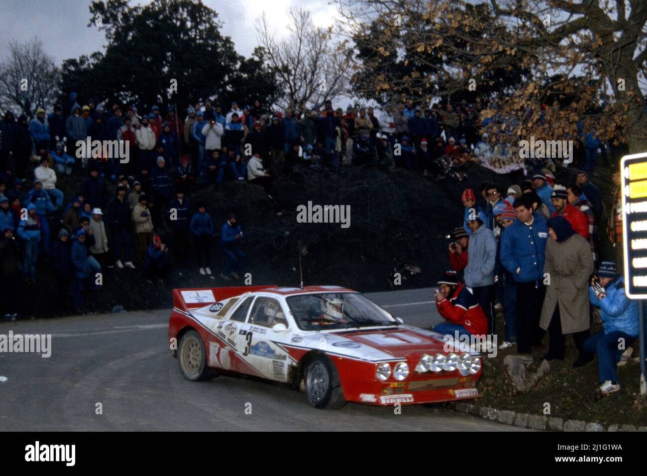 Michele Cinotto (ITA) Sergio Cresto (USA) Lancia Rally 037 GrB Tre ...