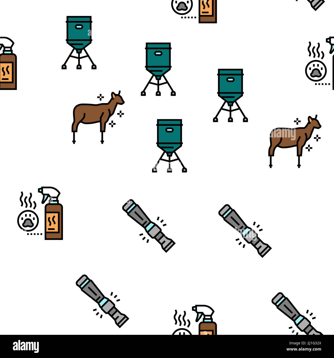Hunting Shop Selling Vector Seamless Pattern Stock Vector Image & Art ...