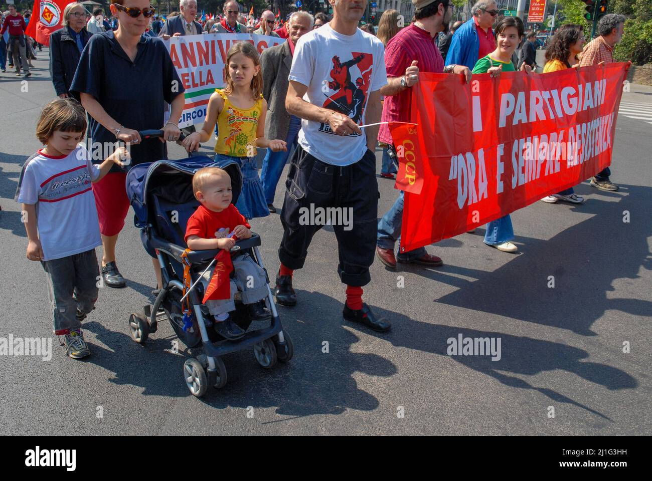 Rome, Italy 25/04/2007: Demonstration for the Liberation Day. ©Andrea Sabbadini Stock Photo