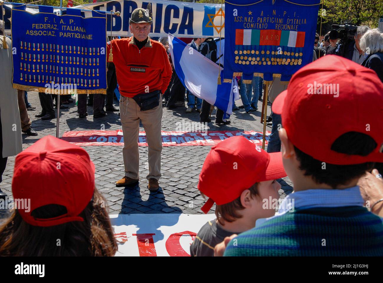 Rome, Italy 25/04/2008: Demonstration for the Liberation Day. ©Andrea Sabbadini Stock Photo