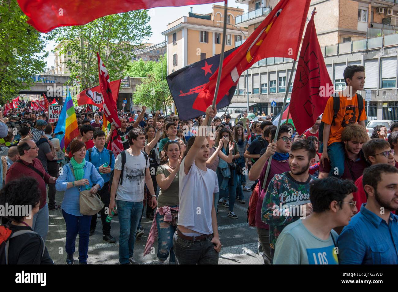 Rome, Italy 25/04/2018: Demonstration for the Liberation Day. ©Andrea Sabbadini Stock Photo