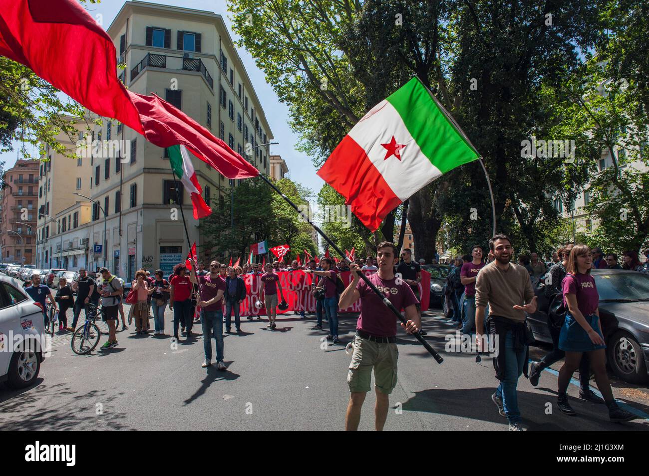 Rome, Italy 25/04/2019: Demonstration for the Liberation Day. ©Andrea Sabbadini Stock Photo