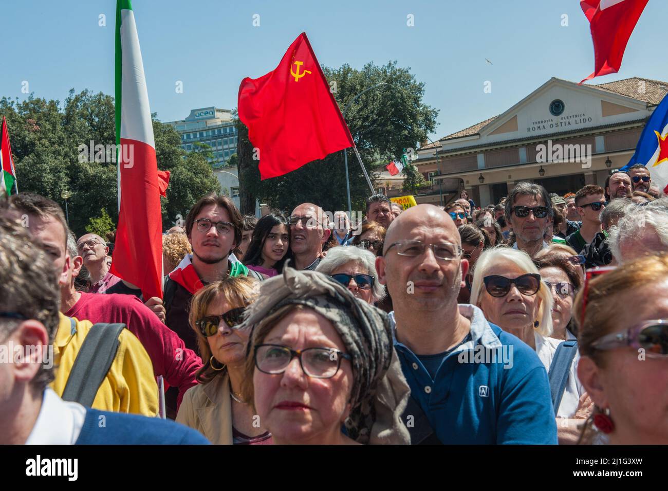 Rome, Italy 25/04/2019: Demonstration for the Liberation Day. ©Andrea Sabbadini Stock Photo