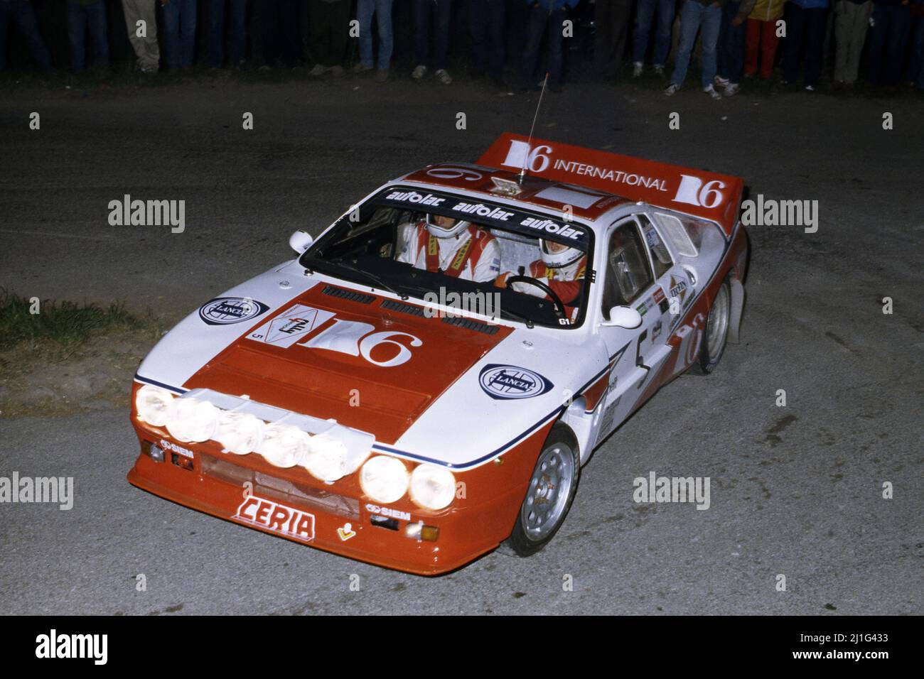 Michele Cinotto (ITA) Sergio Cresto (USA) Lancia Rally 037 GrB Tre ...