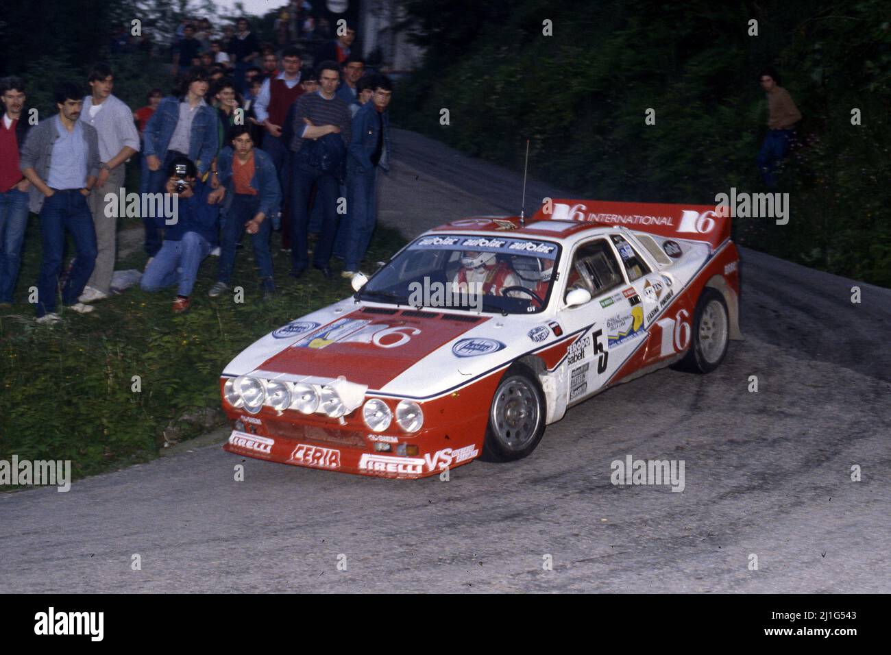 Michele Cinotto (ITA) Sergio Cresto (USA) Lancia Rally 037 GrB Tre ...