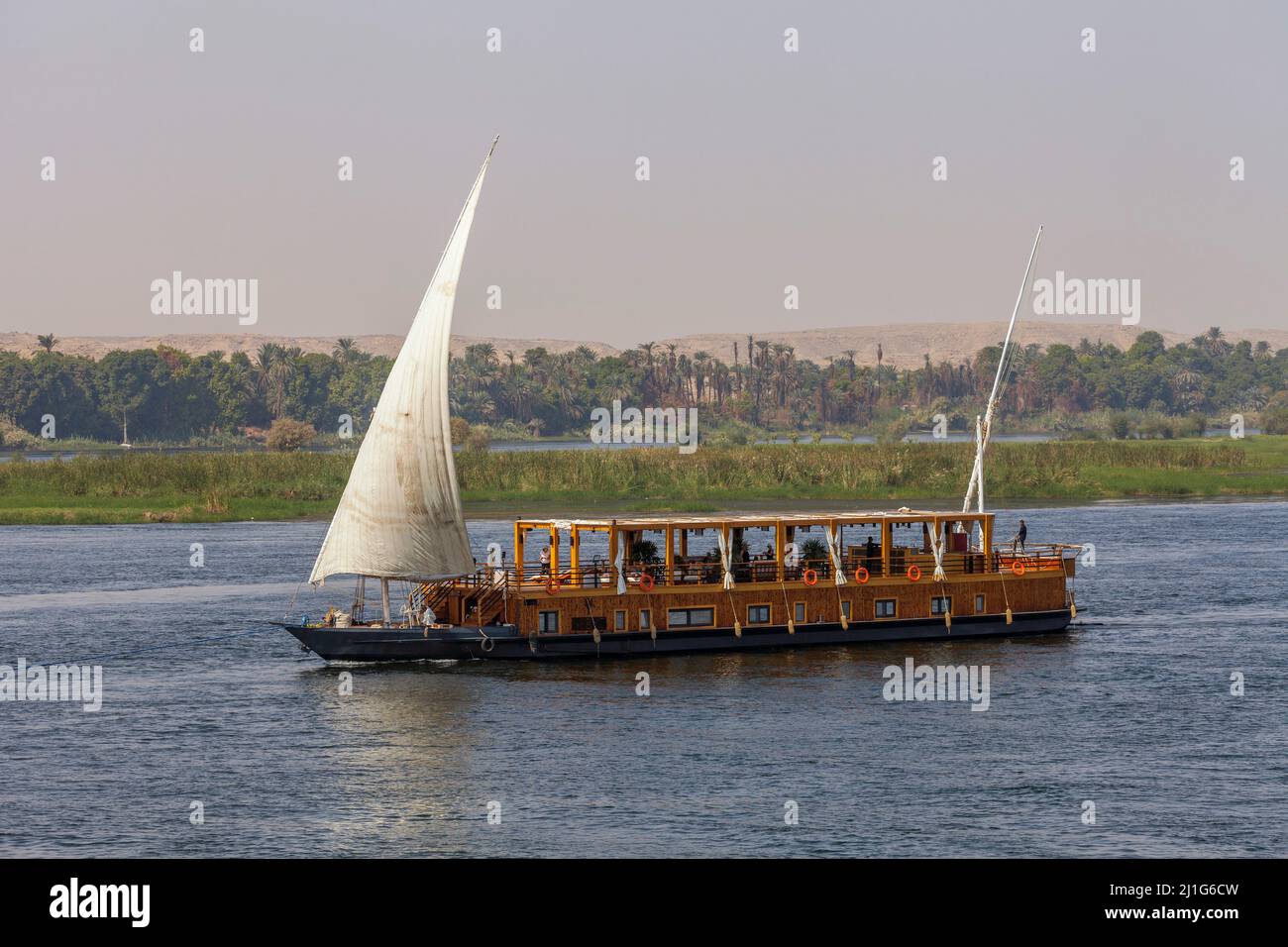 Traditional sailing boat on the Nile Stock Photo