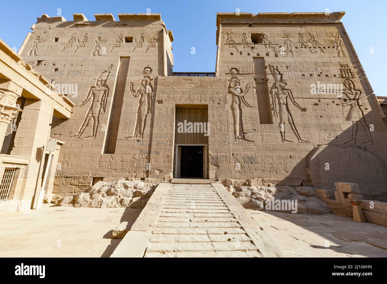 The Central Courtyard, the Second Pylon, the Temple of Isi…