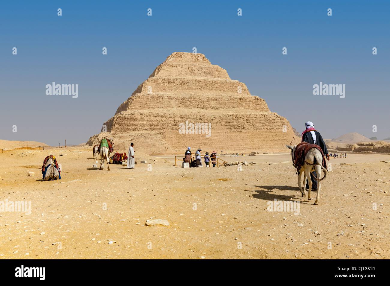 The Step Pyramid of Djoser at Saqqara Stock Photo