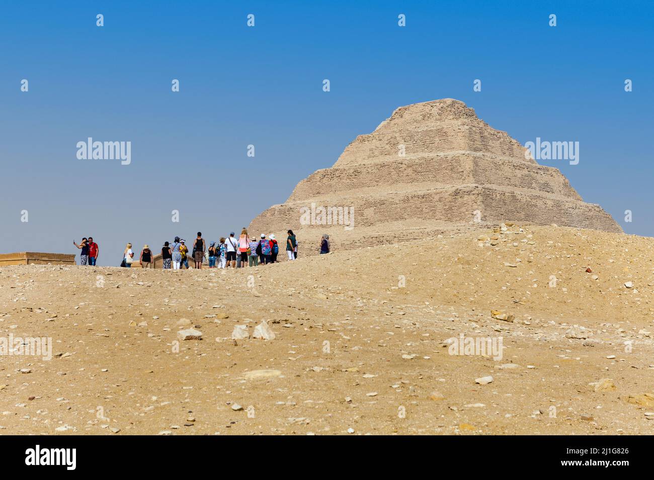 The Step Pyramid of Djoser at Saqqara Stock Photo