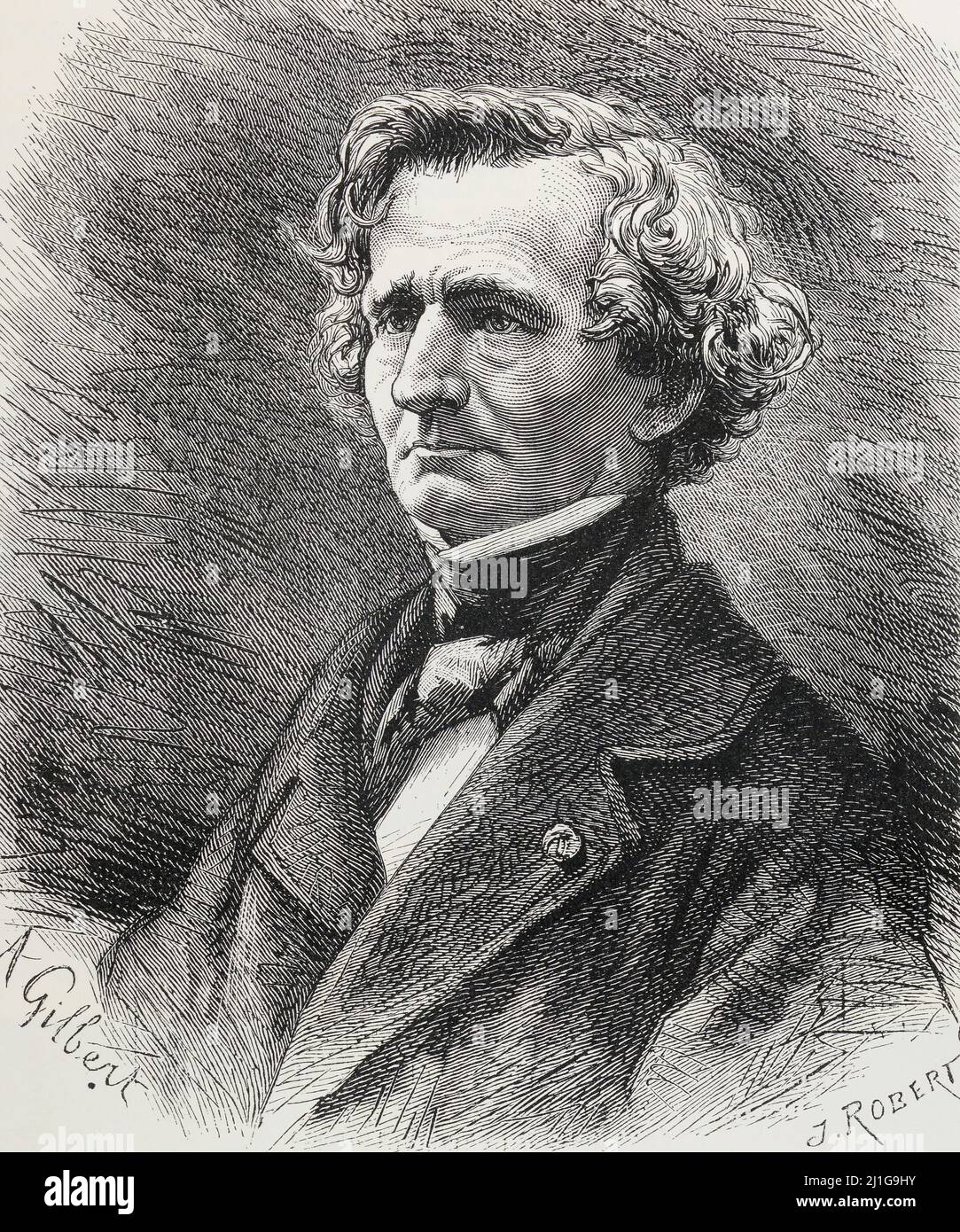 BERLIOZ - Extract from 'L'Illustration Journal Universel' - French illustrated magazine - 1869 Stock Photo