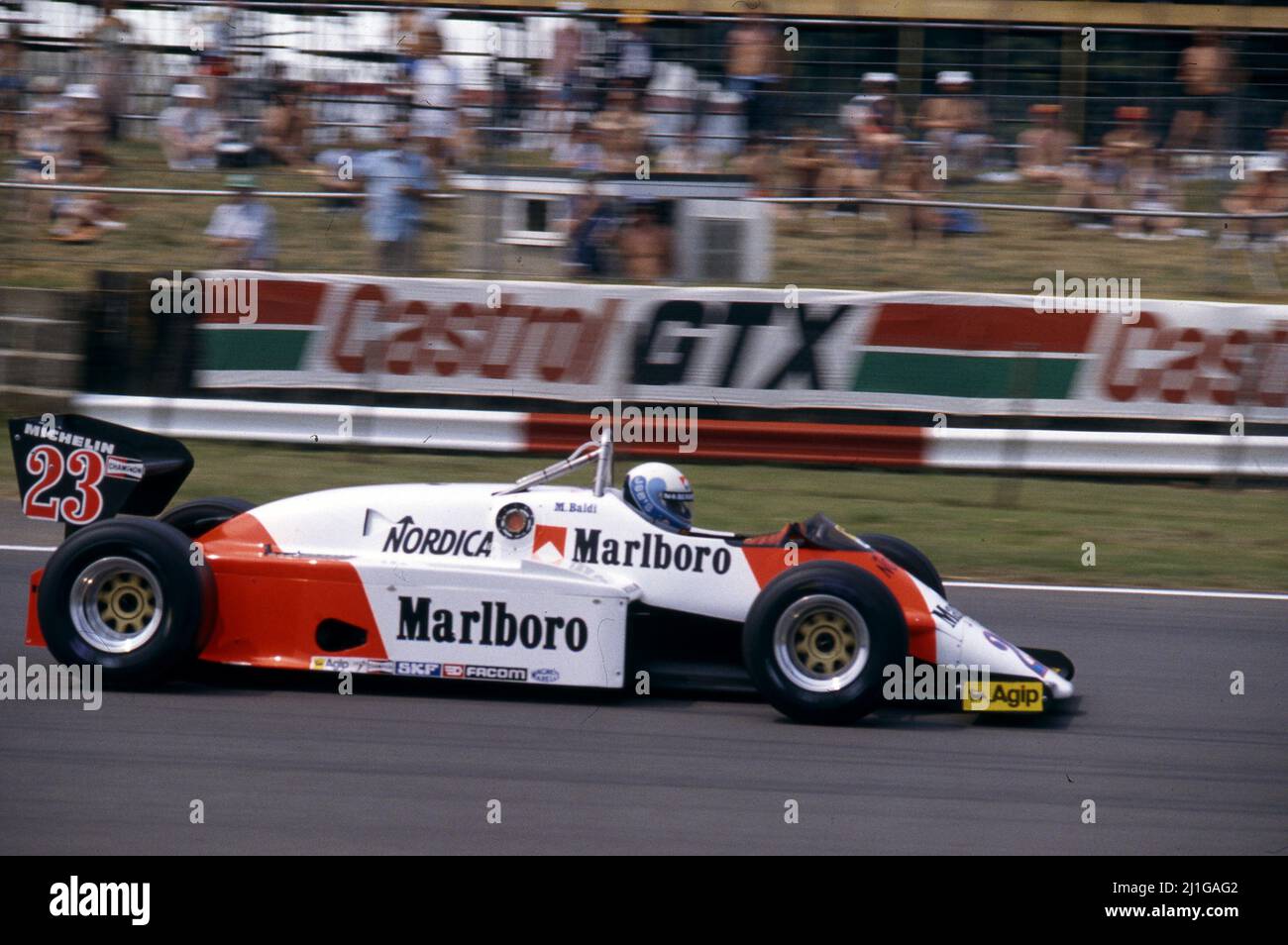 SPARK-MODEL S8804 Scale 1/43 | ALFA ROMEO F1 183T N 22 GERMANY GP 1983 ANDREA DE CESARIS WHITE RED