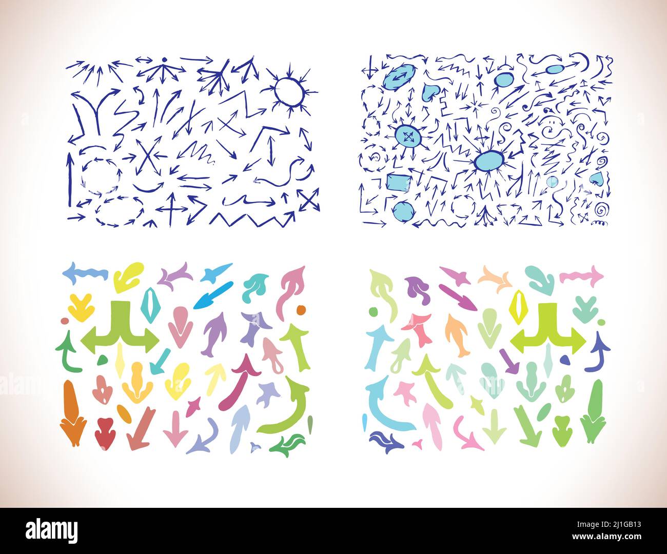 Arrow icon set. Sign color web icon on white background Stock Vector ...