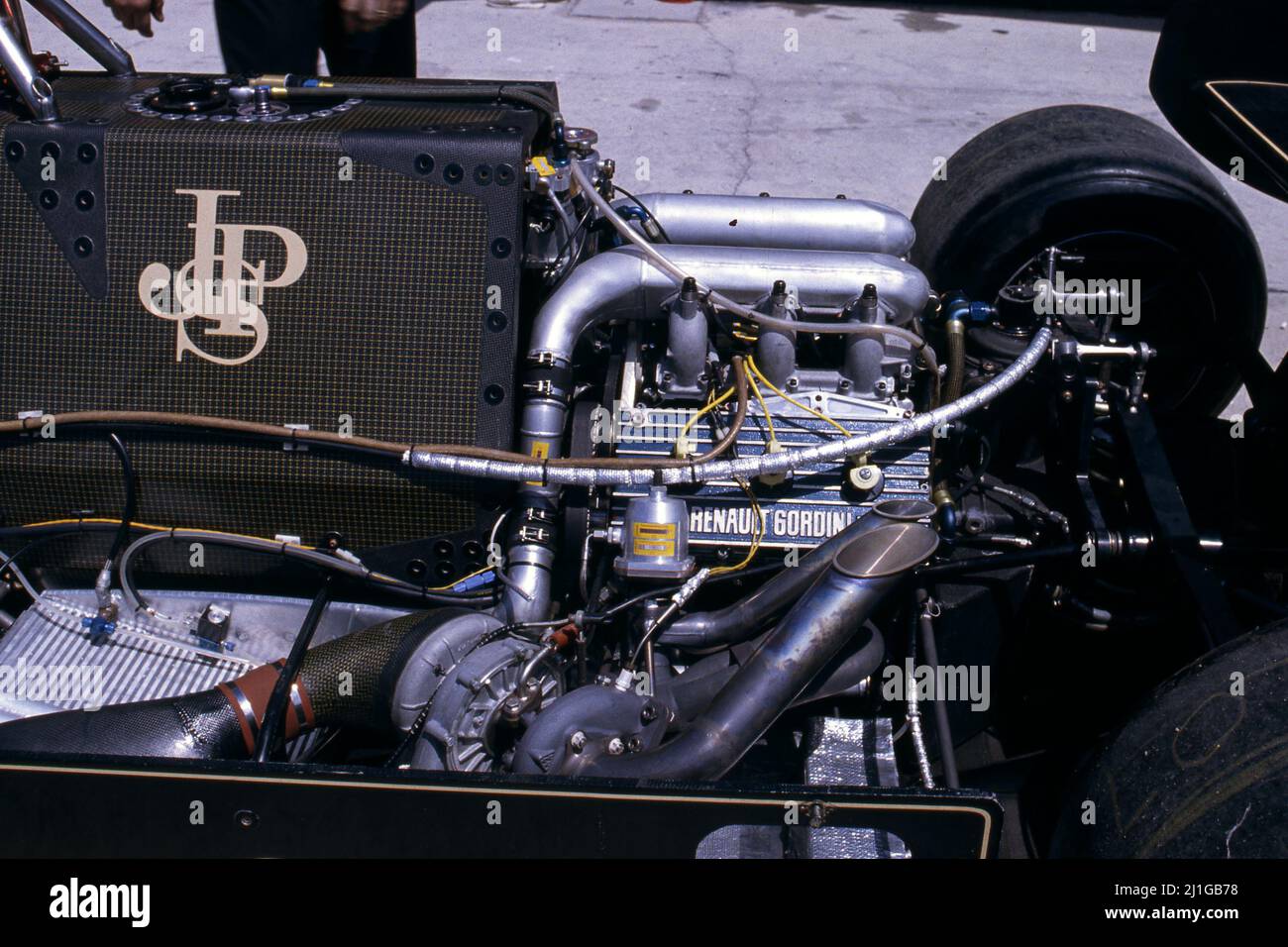 Lotus 94T Renault Gordini engine Stock Photo Alamy