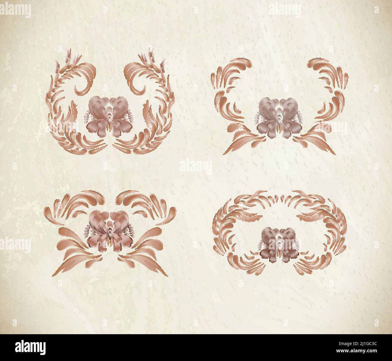 Elegant nice brown pattern Stock Vector Images - Alamy