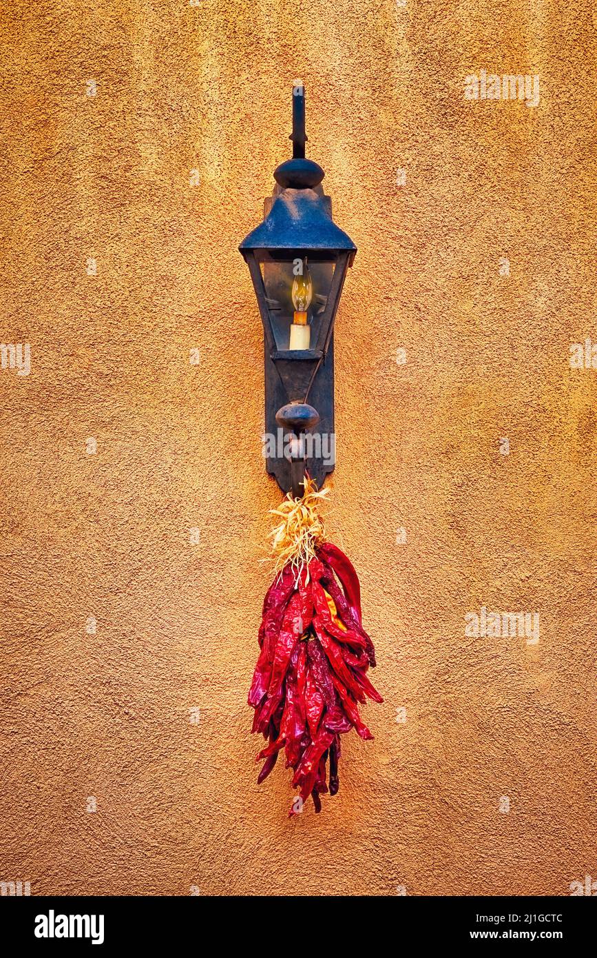 New mexico red peppers hanging hi-res stock photography and images - Alamy
