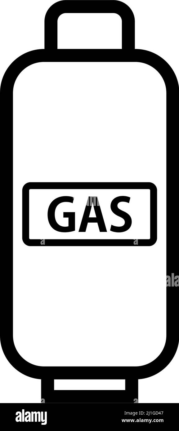 Propane gas can icon. Editable vector. Stock Vector
