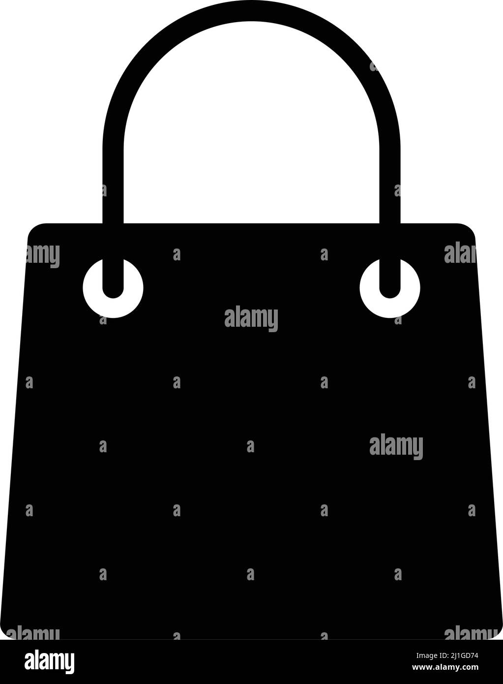 Silhouette of a shopping bag. Luggage compartment. Editable vector. Stock Vector