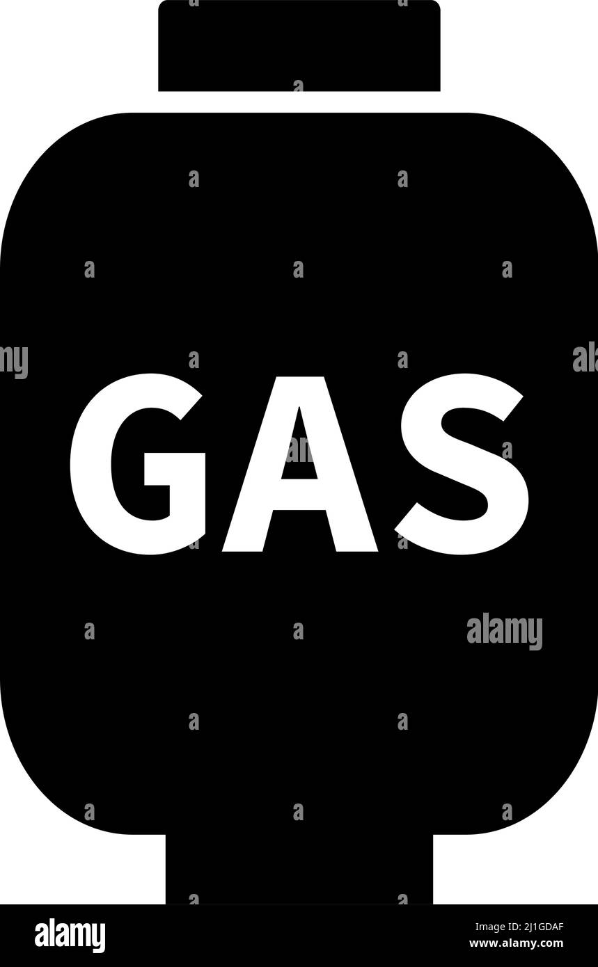 Gas silhouette icon. Fuel. Editable vector. Stock Vector
