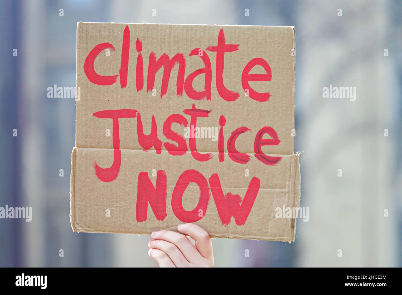 Youth strike for climate march Friday for Future. Turin, Italy - March 2022 Stock Photo
