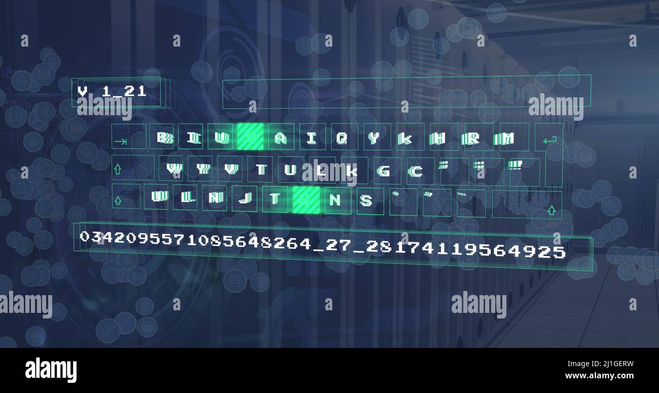 Keyboards Data Processing Image of online technology digital data processing on keyboard over ...