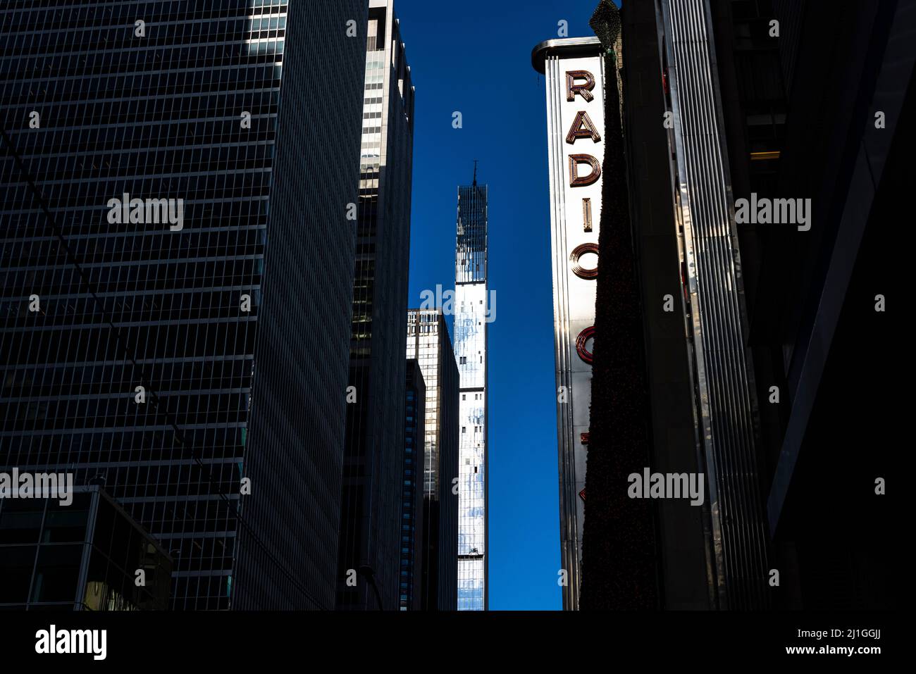 Picture of The sun illuminates the newly built luxury high-rise residential ...