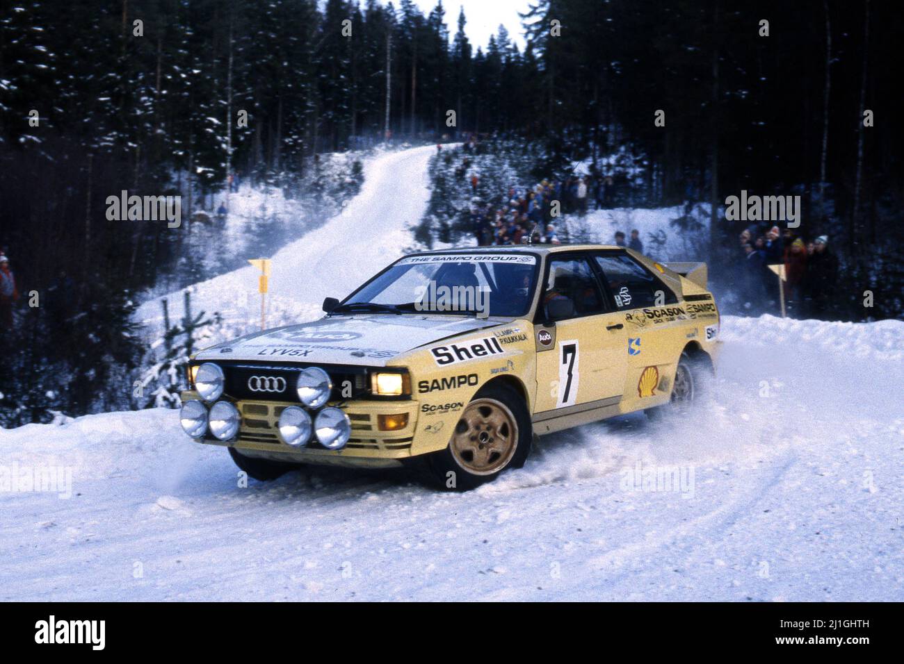 Lasse Lampi FIN Pentti Kuukkala FIN Audi Quattro GrB 3rd Position 