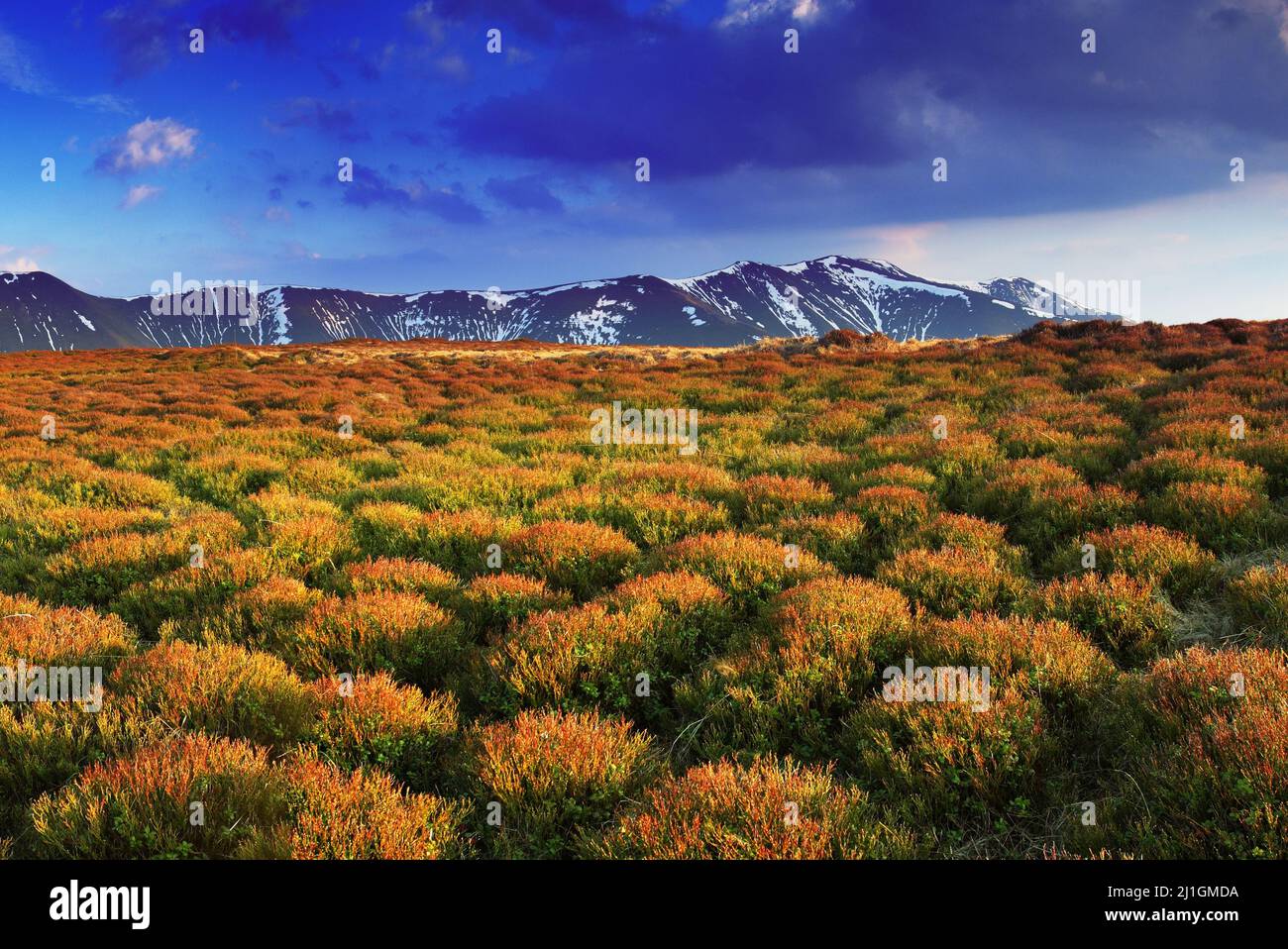 Beautiful mountains landscape and cloudy sky Stock Photo - Alamy